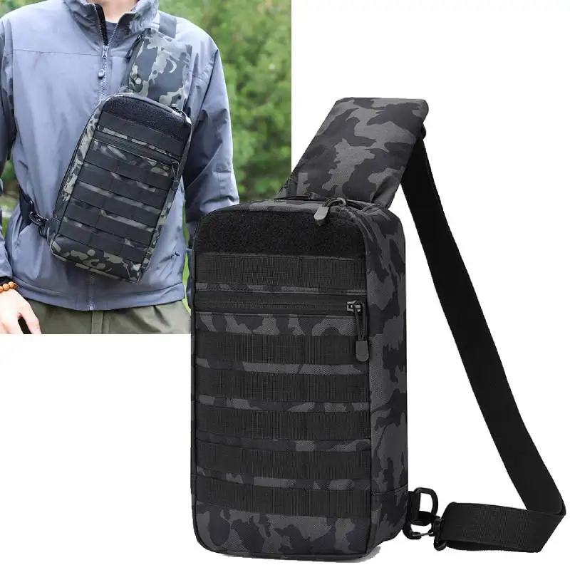 

Men Tactical Chest Bag Molle Travel Weist Bags Outdoor Hiking Cycling Single Backpack Large Hunting Crossbody Storage Pack