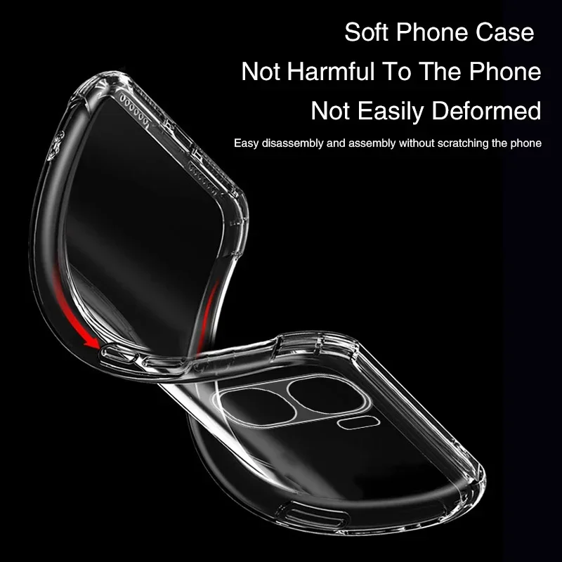 Luxury Clear Soft Airbag Phone Case for VIVO iQOO Neo9 Neo 9 9S Pro Plus 5G 360 Protector Air Bag Cover iQOONeo9sPro Armor Coque