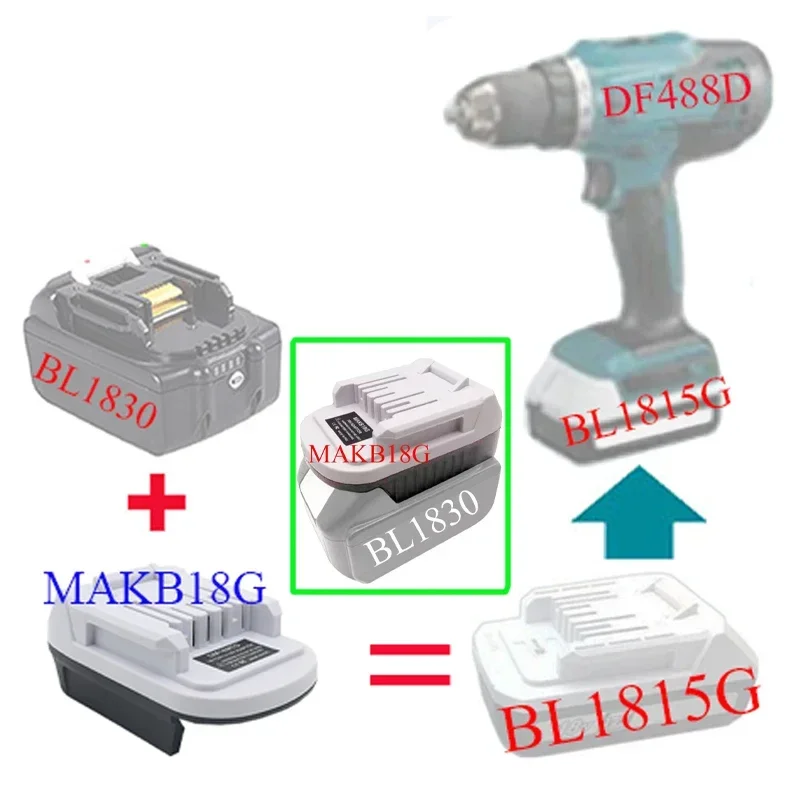 MAKB18G for Makita 18V Li-ion Battery Convert To Makita G Series Battery Power Power Tools Use BL1815G BL1813G Converter Adapter