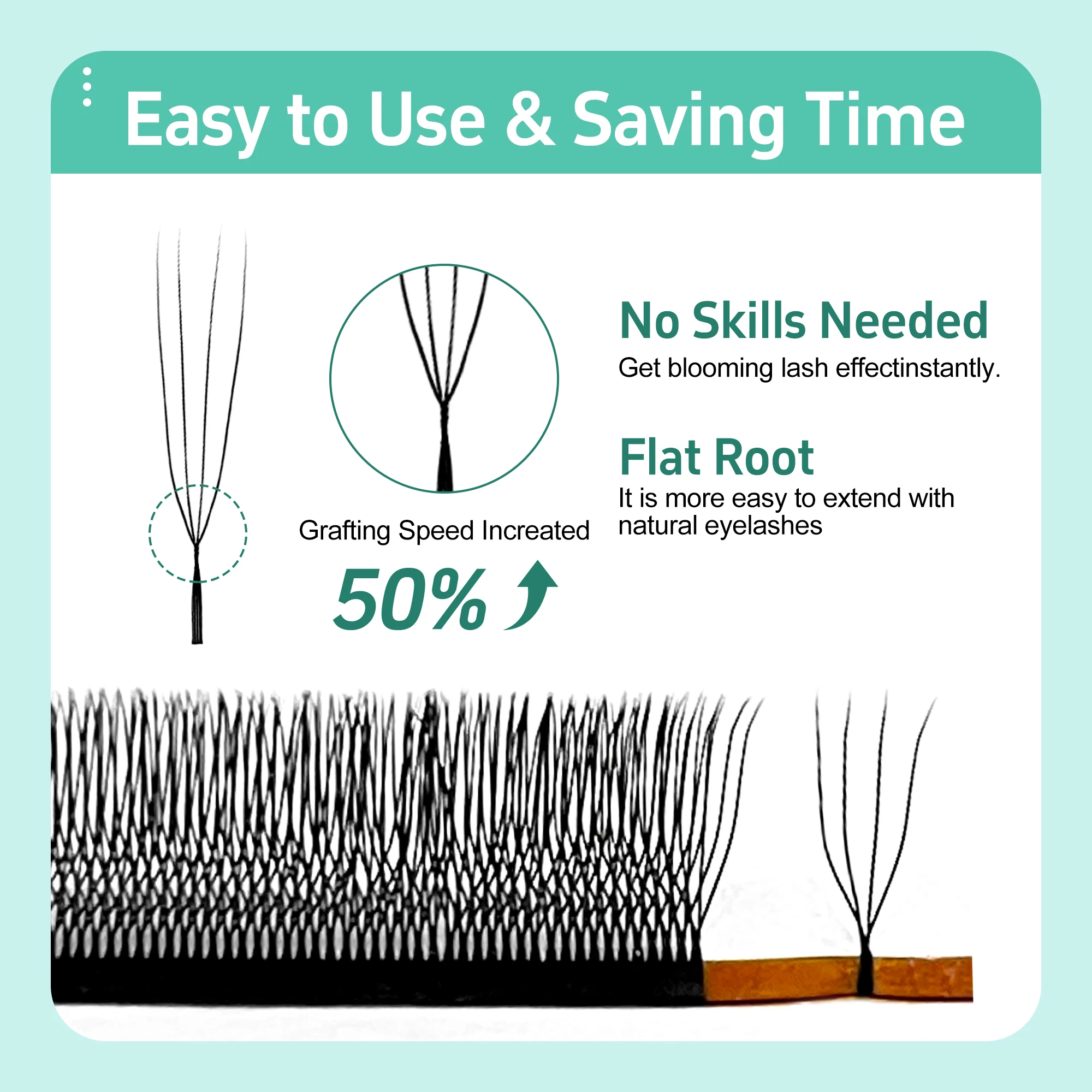 LAKANAKU U-förmige YY 4D-Wimpernverlängerung 4D UU Neuer Stil U-Form Cilios W Lashes Vorgefertigte Fächer Volumen Flauschiger Nerz Faux Fio u