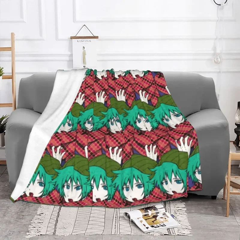 Shin Tsukimi Your Turn To Die Fleece Throw Blankets YTTD Anime Game Blankets for Sofa Travel Super Soft Bedding Throws