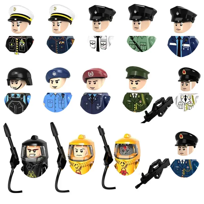Special Police Urban Traffic Police Building Block Special Force With Weapons Firearms Mini Doll Model Brick Boys Birthday Gifts