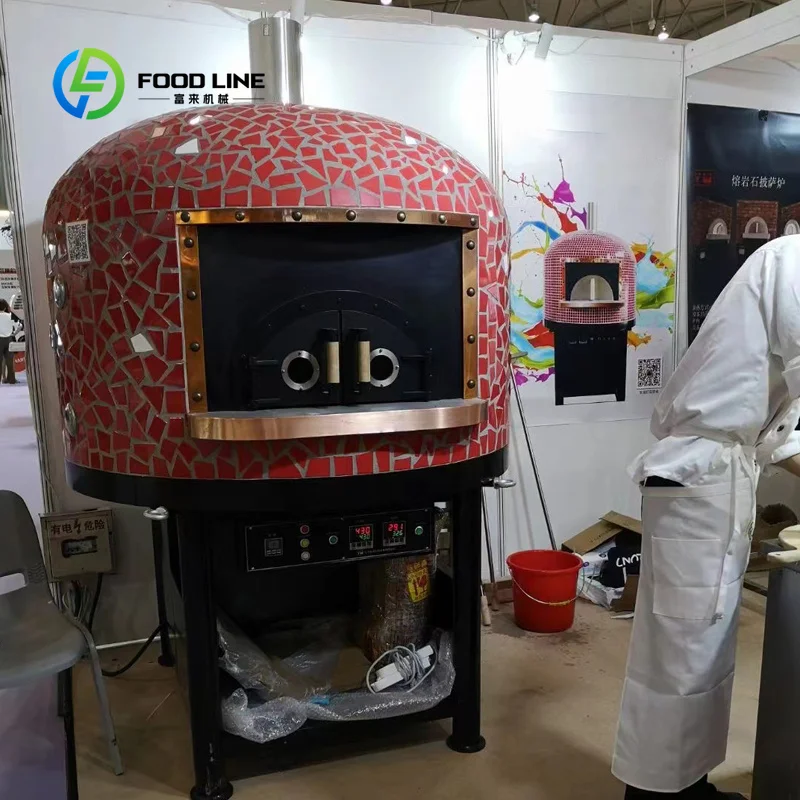 Handcrafted Italian Pizza Kiln Multi Fuel Wood Charcoal Gas Standing Type Bakery Machine Commercial for Hotel Cafe customized