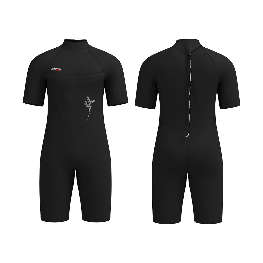 

Мужской неопреновый короткий гидрокостюм 2 мм на молнии сзади с короткими рукавами для плавания, подводного плавания, серфинга, прогулок, дрифта, гидрокостюма, теплый купальник