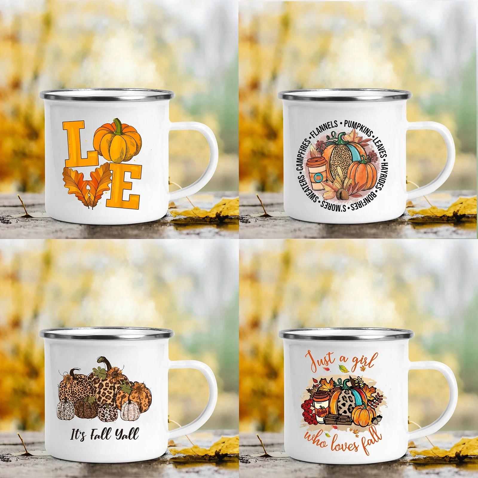 

Кофейные чашки с принтом в виде тыквы It's Fall Yall