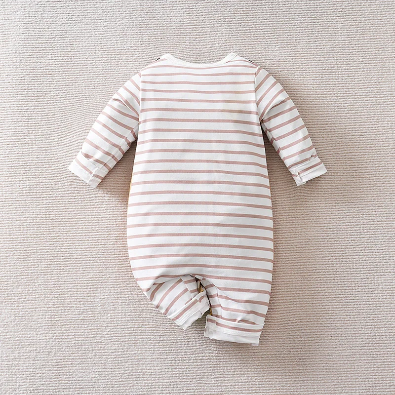 Spring and Autumn 0-18 months long sleeve onesies for boys and girls cute cartoon monkey print clothing suitable for going out