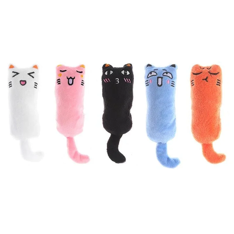 Pet Toy Rustle Sound Catnip Toy Cat Supplies Pet Cute Cat Toys Kitten Teeth Grinding Cat Plush Thumb Pillow Pet Products gatos