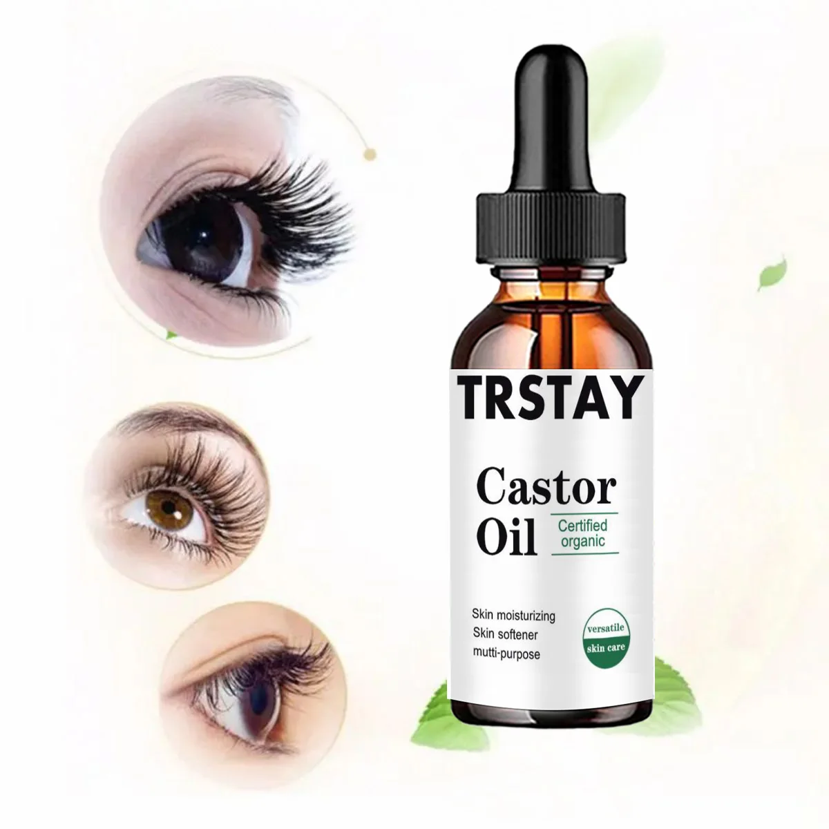 Eyelash Growth Serum Castor Oil Essence Eyelashes Eyebrows Enhancer Lengthening Fuller Thicker Lashes Lift Treatment Eye Care