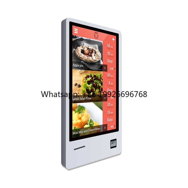 Drive Thru Restaurants Menu Board Digital Signage Outdoor Floor Standing Waterproof Android Kiosk Touch Order Screen Aluminum