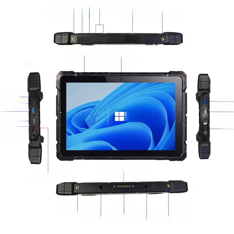 كمبيوتر لوحي أصلي K7G صناعي متين يعمل بنظام Windows 11 Pro Win10 N4120 CPU 10.1 بوصة HD 8GB RAM 128GB WiFi RS232 USB 3.0