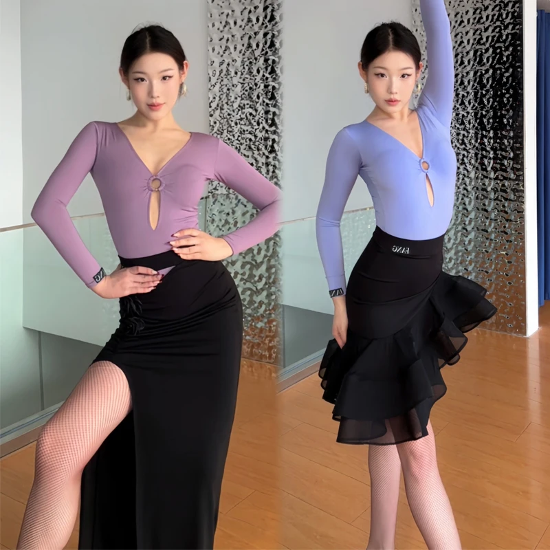 

Женский костюм для соревнований по латинским танцам самба, женская одежда для танго, латинских танцев, костюмы для взрослых, румбы, бальных танцев, SL14866