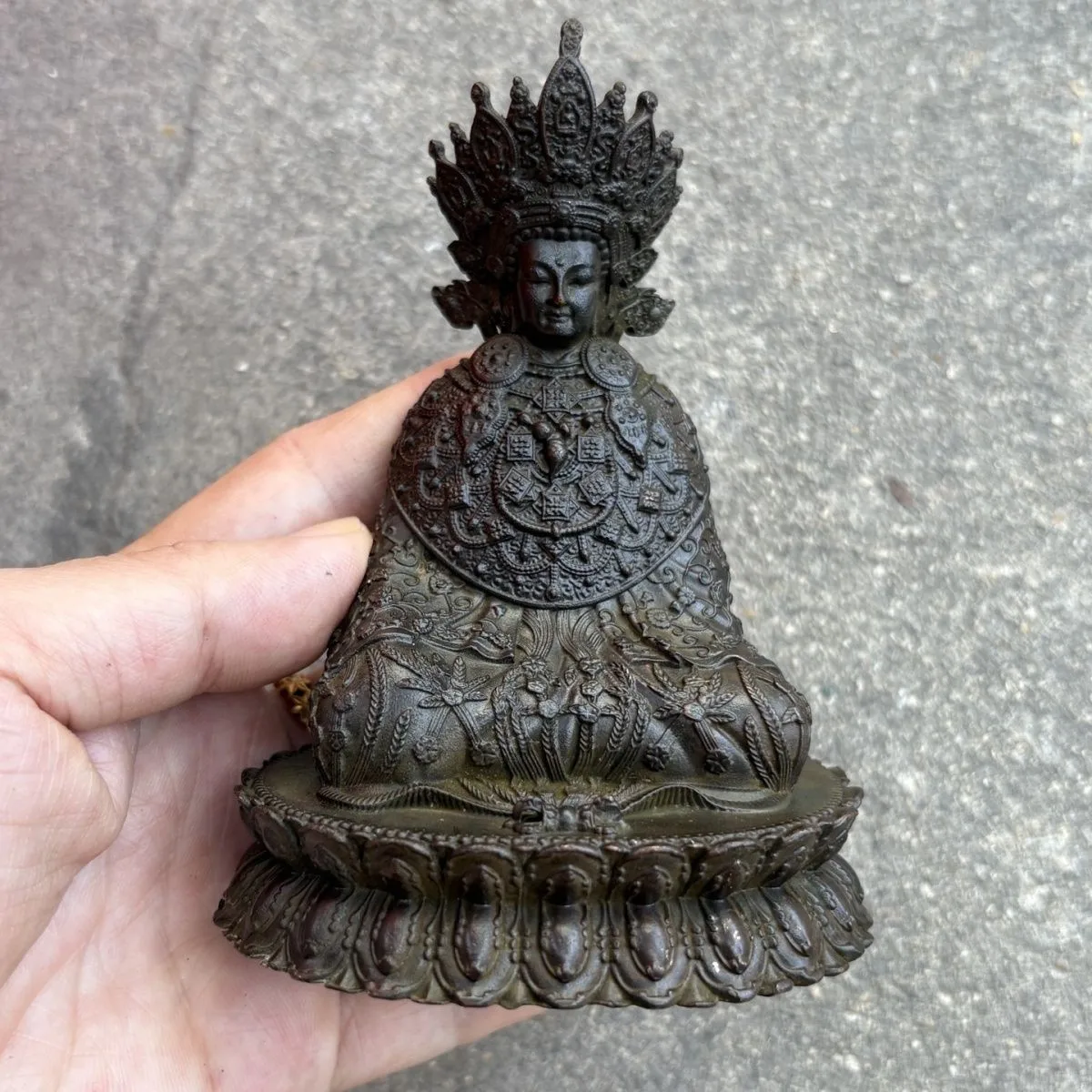 

4" Retro Nepal Collection Buddha Body Statue Antique Home Buddha Worship Decor