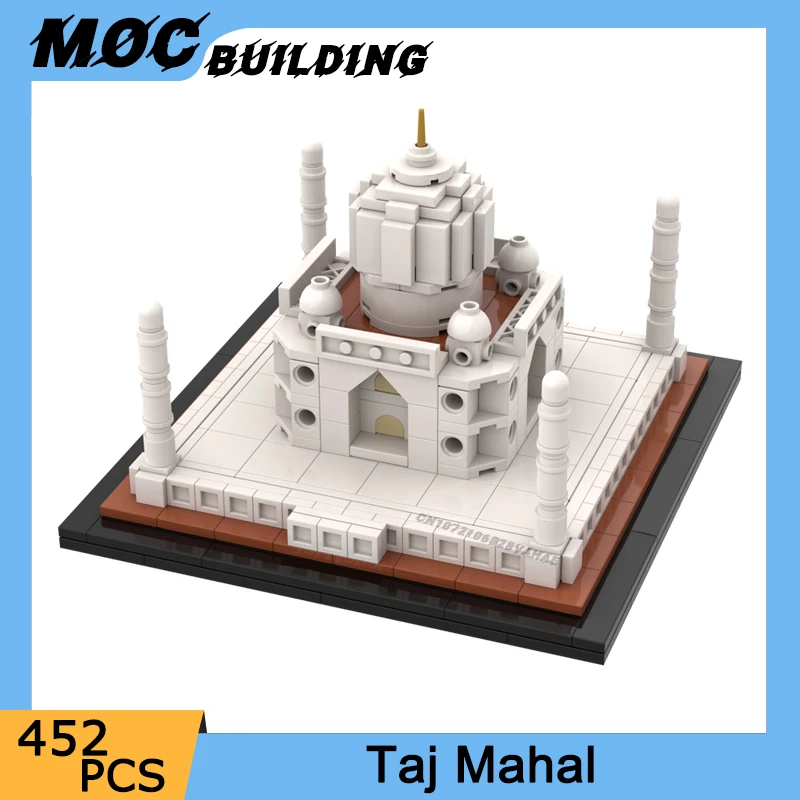 

Famous Landmark Miniature Architecture Model Taj Mahal MOC Building Blocks City Street View DIY Assemble Bricks Ideas Toys Gifts