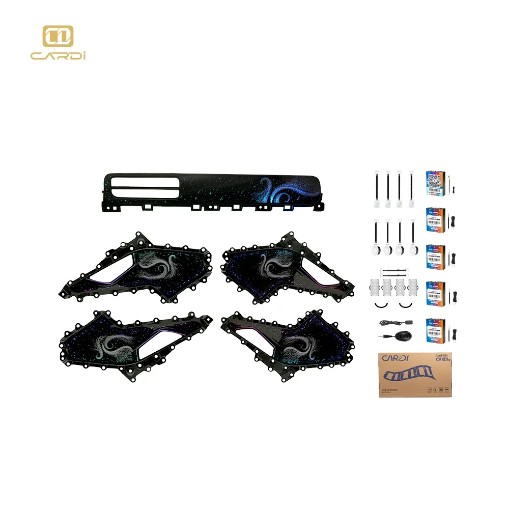 

Spotlight 'CARDI' D16 Hyundai Creta 2024 2025 Interior Ambient Light with Galaxy Swirl Pattern OEM 1 to 1 Molded Trim Light Ki