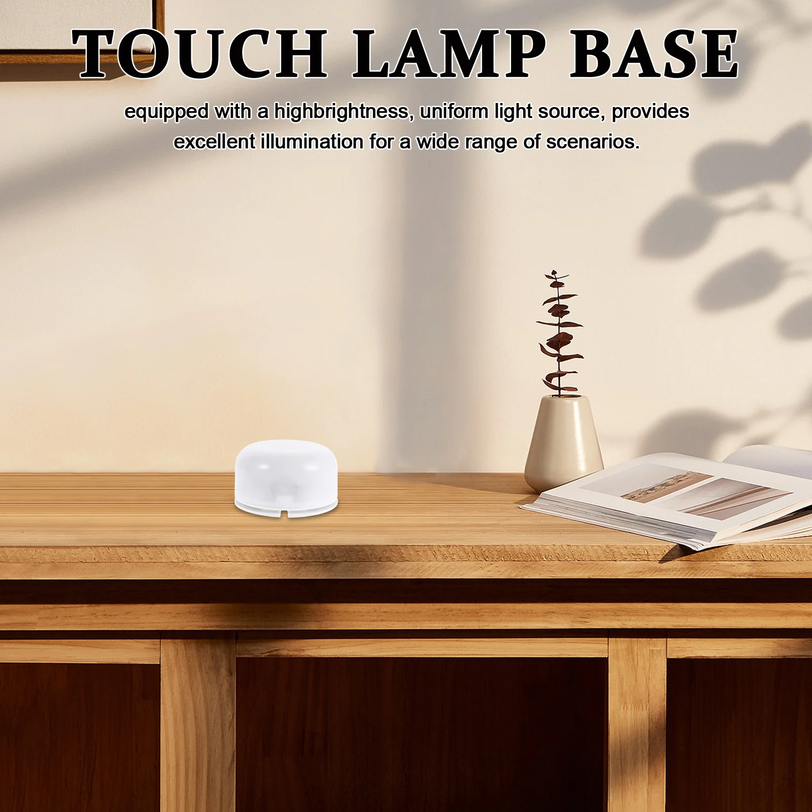 

LED Touch Lamp Base Nightlight Sensor Stand Operated Bedside Lamp Base for Ornaments Display Acrylic Crystal