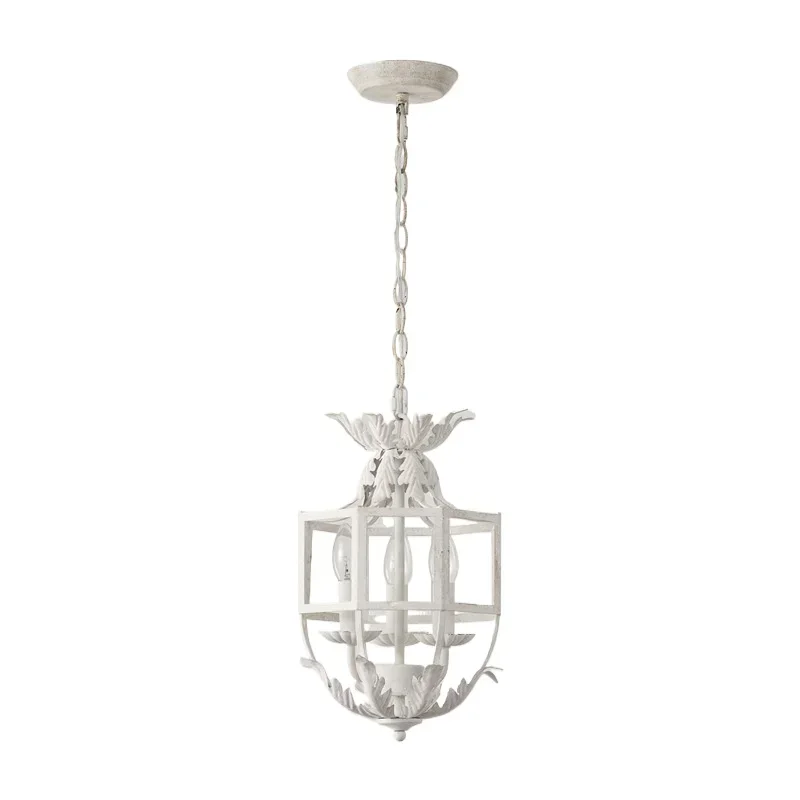 

French country birdcage chandelier, American retro creative restaurant light designer bedroom main