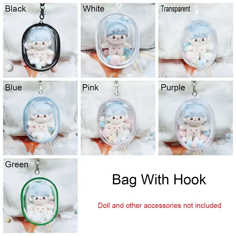 Sac d'extérieur Transparent multicolore pour jouets, boîte d'exposition de poupée transparente 10/15/16cm, Mini mallette de rangement Kawaii