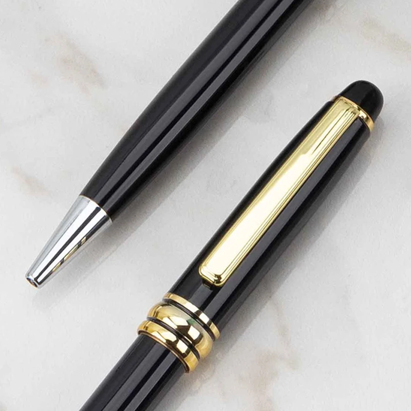 Luxury Retractable Ballpoint Pen Black Pen 0.5mm Point for Men Women Professional Executive Office for Creative Pres