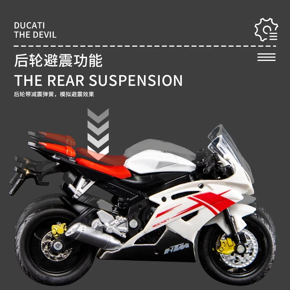 1:18 Yamaha R6 Motorcycle High Simulation Diecast Metal Alloy Model car Collection Kids Toy Gifts M21