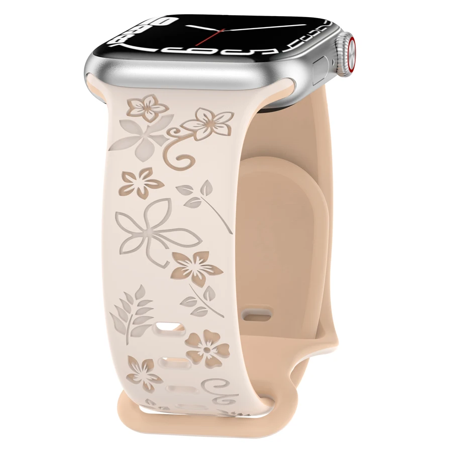 3D Bloemen Sportband voor Apple Watch Bandjes Ultra 2 3 49mm 44mm 45mm 38/40mm 41mm Armband iWatch Serie 11 10 9 8 7 6 5 4 3 SE