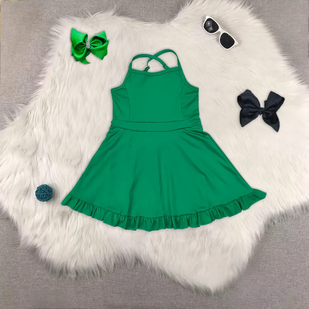 

Sibling Baby Girls Knit Knee-Length Active Wear Athletic Dresses Casual Soft Fabric Children's Clothing for Girls