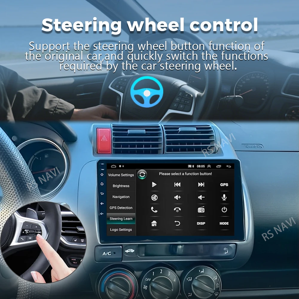 Android 16 2K QLED For Honda Jazz 1 GD 2001 - 2008 Fit 2001-2009 Car Radio Multimedia Video Player GPS Stereo CarPlay Head Unit - view 6