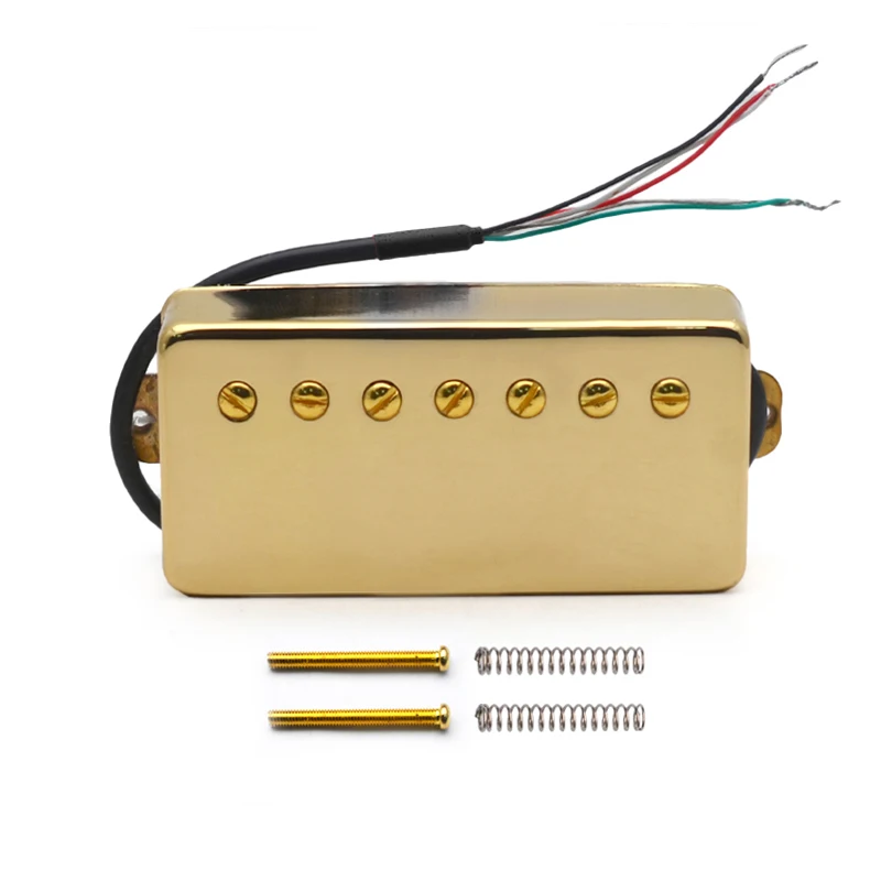 7 String LP Guitar Brass Cover Humbucker Slotted Screw 8.5K/14K Coil Splitting Pickup for Electric Guitar Black/Gold/Chrome