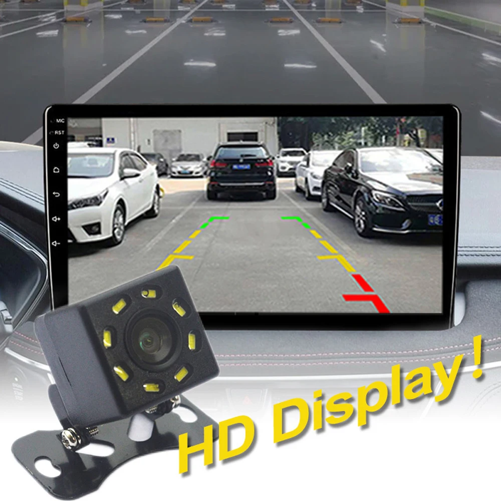 Car Rear View Camera Night Vision Reversing Auto Parking Camera IP68 Waterproof CCD LED Auto Backup Monitor 170 Degree HD Image