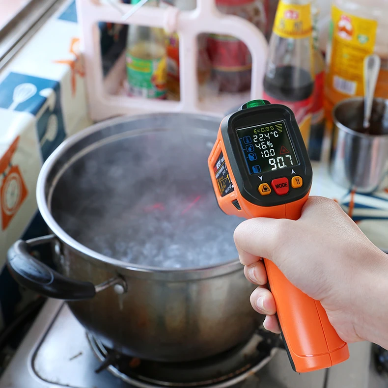 PEAKMETER PM6530D Infrared Thermometer Handheld Electronic Temperature Gun Industrial Temperature Meter Oil Temperature Testing