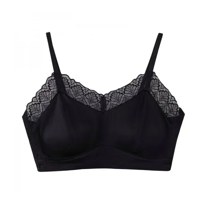 Soutien-gorge en forme de ver à soie sans anneau en acier pour femme, sous-vêtements coordonnants, lingerie sexy en dentelle, coupe complète