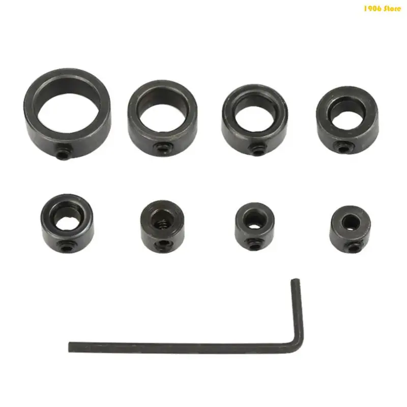 U1JB 8 miếng thép carbon dừng vòng cổ áo với cờ lê cho công cụ điều chỉnh độ sâu khoan nhựa gốm bằng gỗ