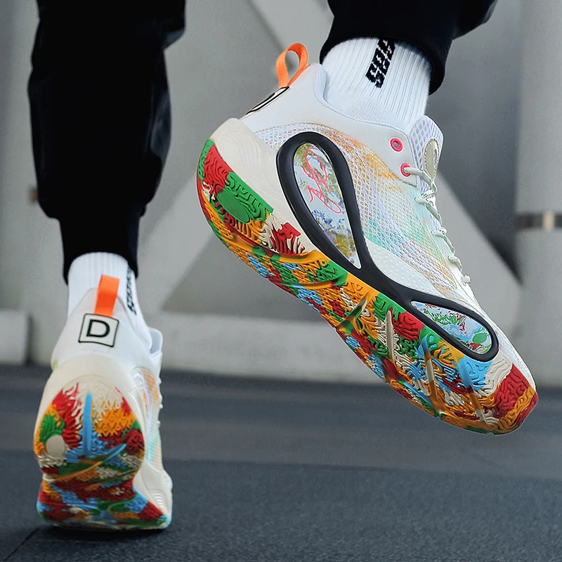 メンズカジュアルバスケットボールスニーカー - 日常着や快適な歩行に最適なクラシックなスポーツスタイルシューズ