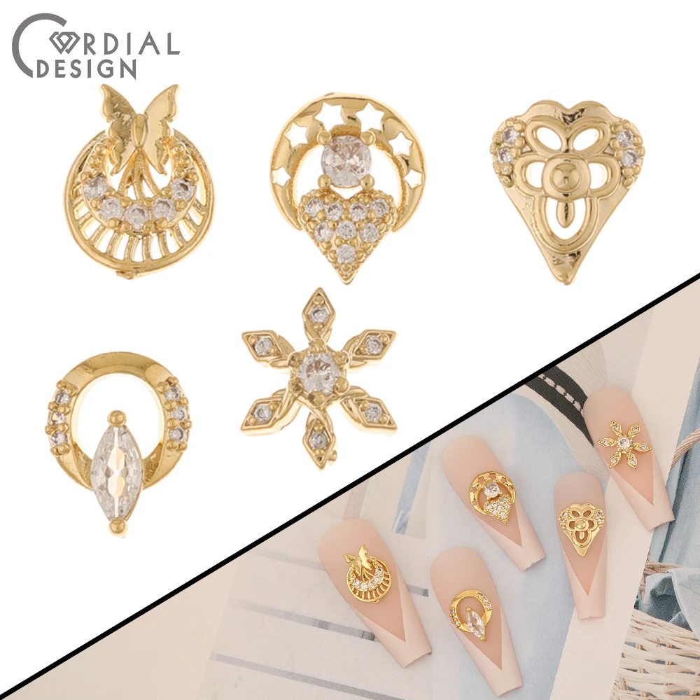 

Cordial Design 50Pcs DIY Fingernail Accessories/Cubic Zircon/Genuine Gold Plating/Waterdrop Shape/Jewelry Findings & Components
