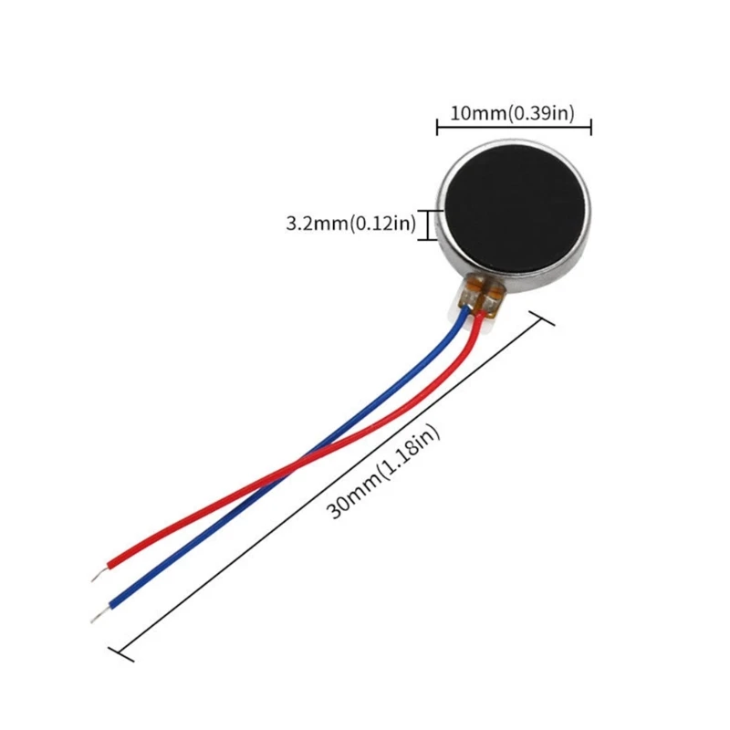 1/10 قطعة 10 مللي متر x 3 مللي متر محرك اهتزاز صغير DC1.5-3.7V 10000 دورة في الدقيقة عملة مسطحة زر من نوع محرك هزاز صغير للهواتف