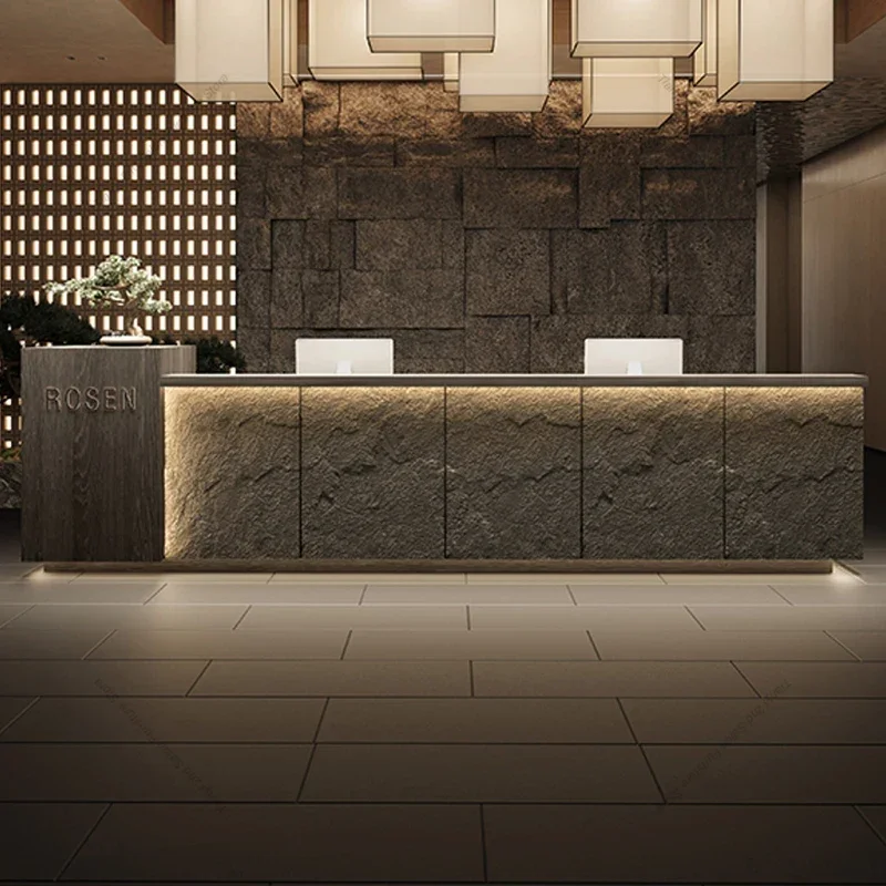 

Italian Style Simplicity Reception Desks High-end Designer Hotel Reception Desk Clothing Store Office Furniture Receptionen FYRD