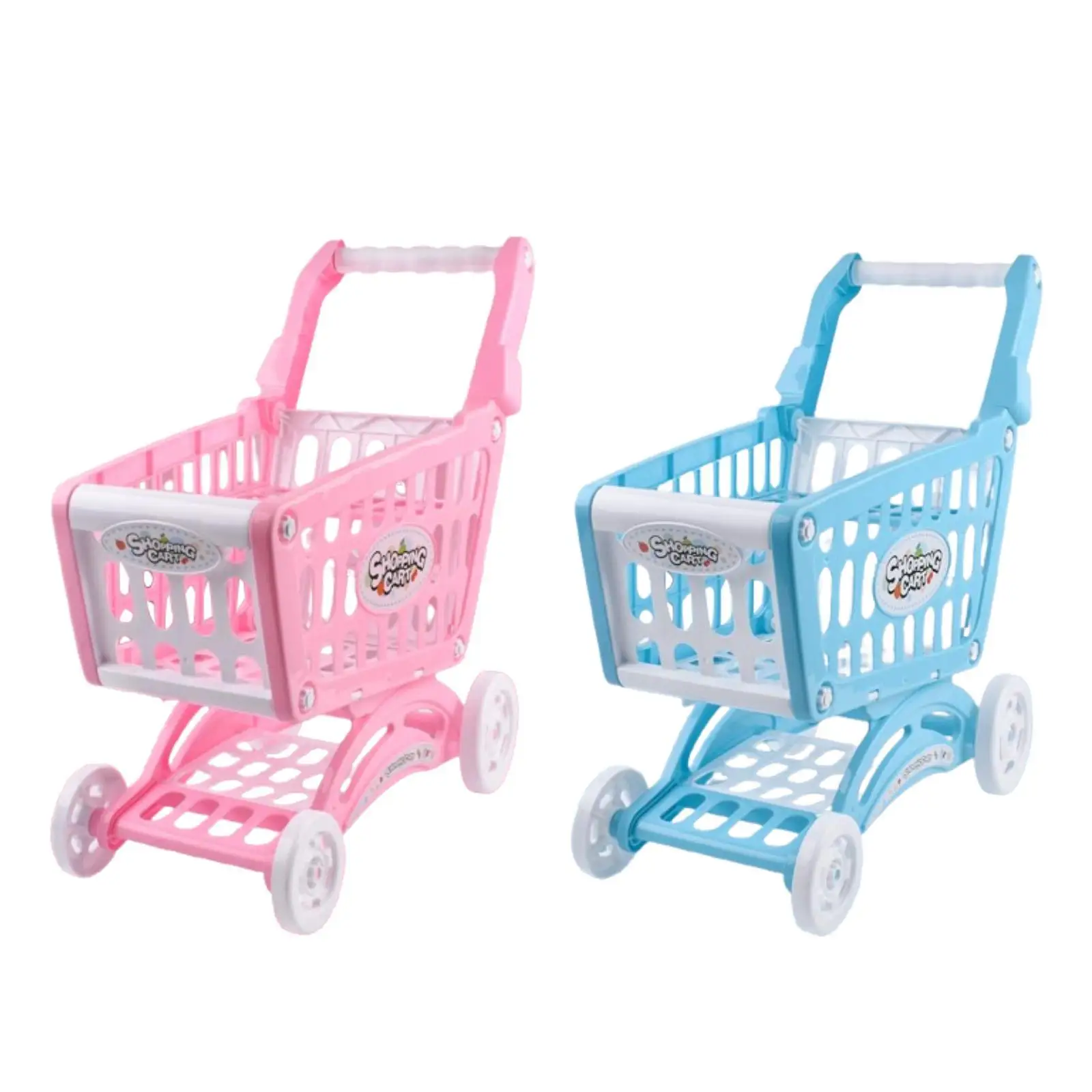 Toy Shopping Cart Improving Social Skills Creative Toys Funny Supermarket Handcart for Baby Girls and Boys Preschool Photo Prop