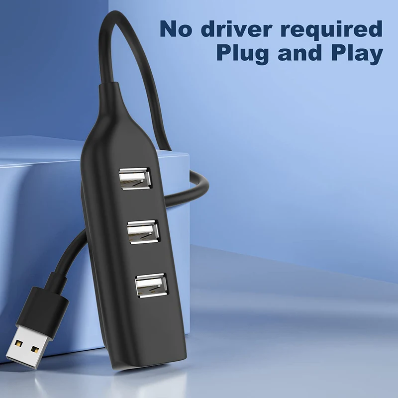 1 Uds. Hub USB Universal Cable de 4 puertos Mini Hub de alta velocidad adaptador de Cable distribuidor de modo de ordenador portátil