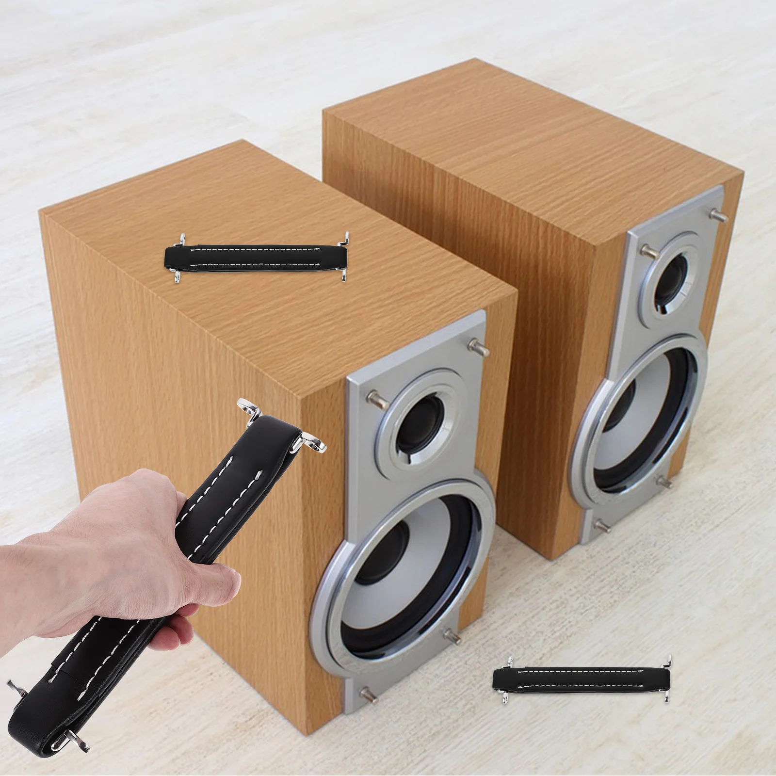 

Vintage Style Guitar Amplifier Speaker Handle Strap Pu Durable Amp Cabinet Carrying Belt Lightweight Fit For Audio Amp