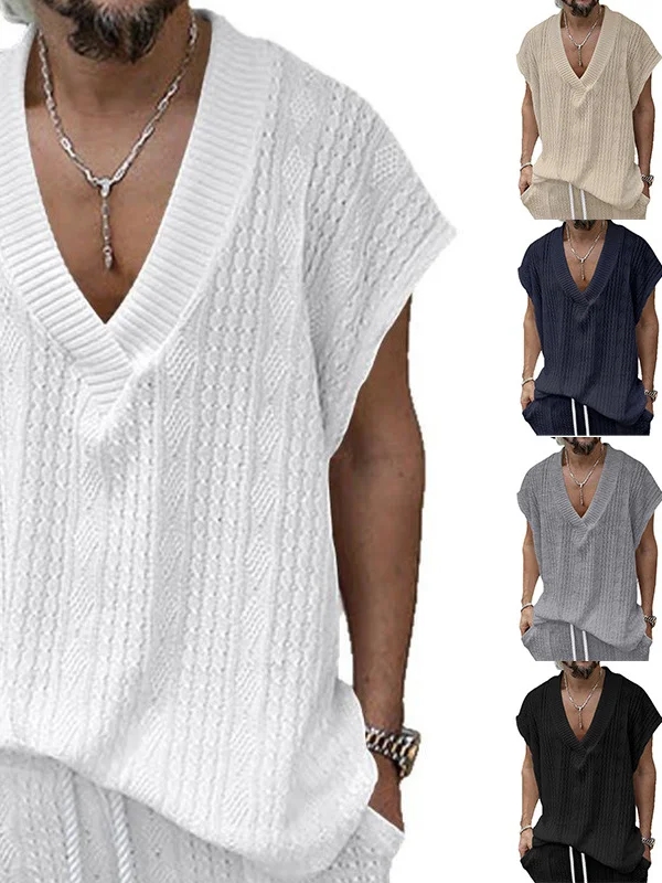 

Повседневная мужская футболка с V-образным вырезом, свободного кроя, для спорта на открытом воздухе, из дышащего полиэстера, комфортная, летняя, больших размеров