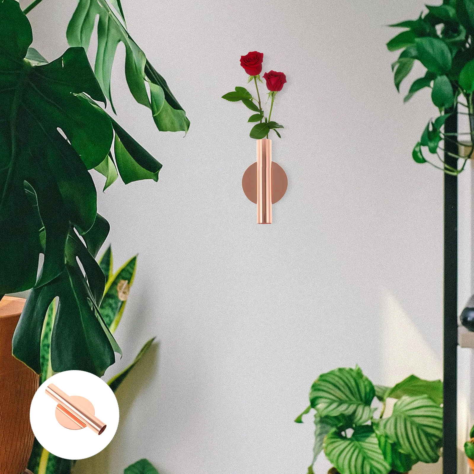 

Hanging Wall Vase Rustic Iron Flowerpot Hanging Flowerpot Adorn Home Office Dry Flower Holder Wall Planter