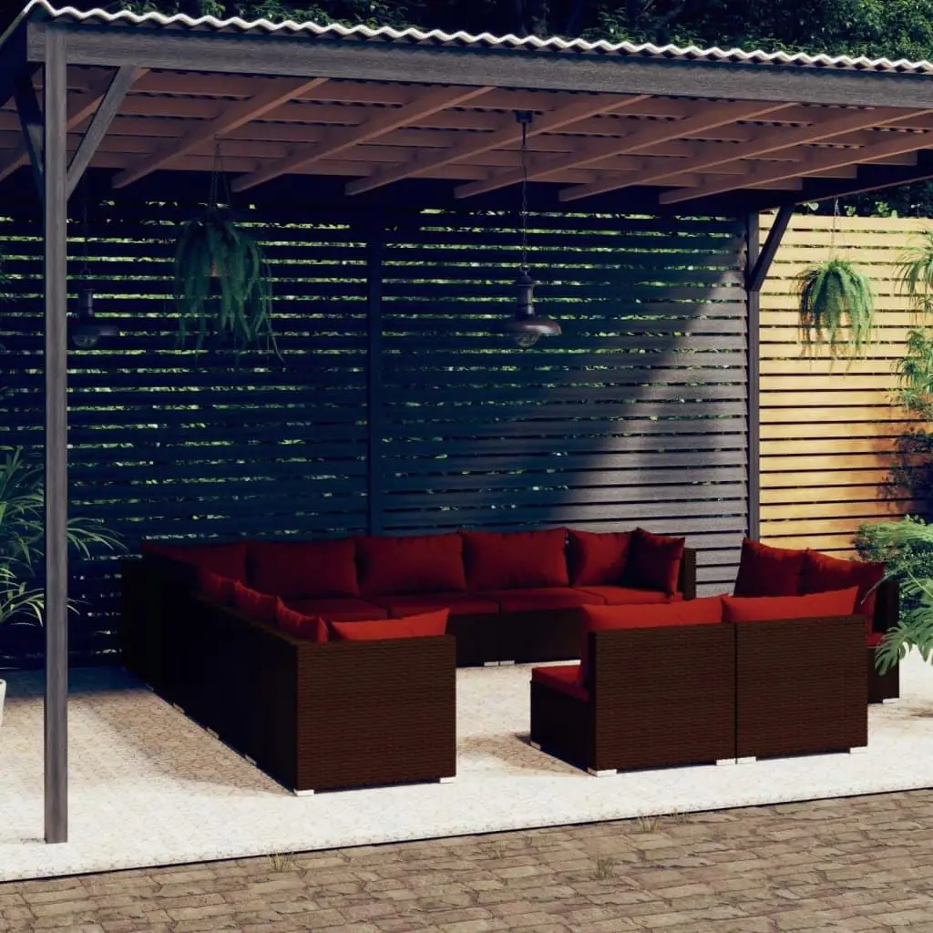 

Cozy Garden Lounge Set in Brown and Cinnamon Red for Outdoor Relaxation and Comfort