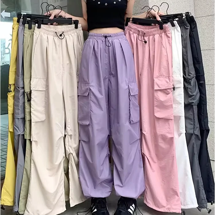 Custom women early spring thin high-waisted wide-leg pants loose sun protection casual sports pants