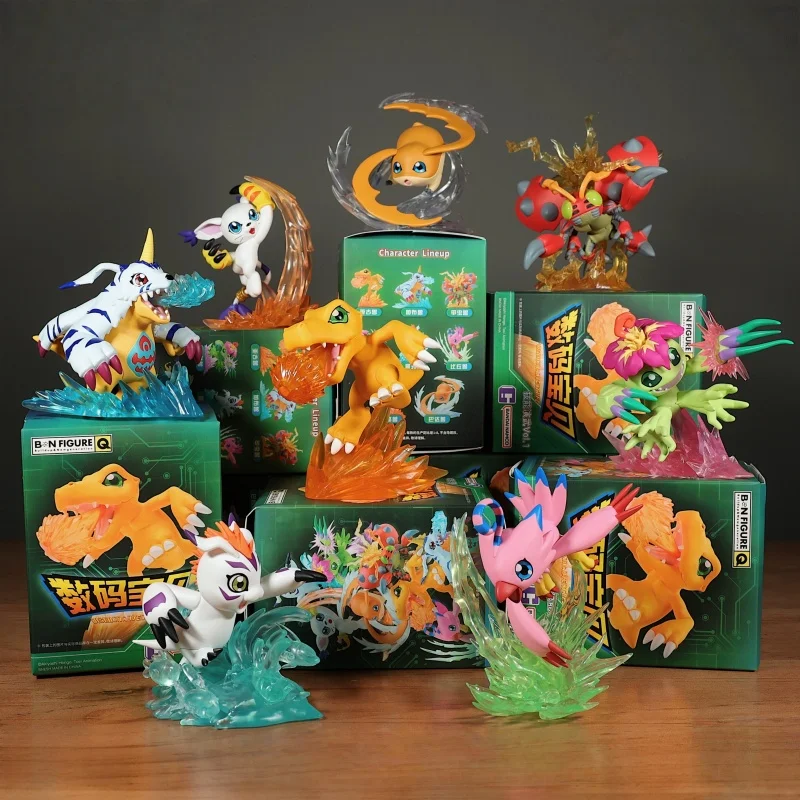 

Authentic Bandai Digimon Character Skill Exercise Handheld Confirmed Doll Desktop Ornament Trendy Doll Model Gift Agumon Gabumon