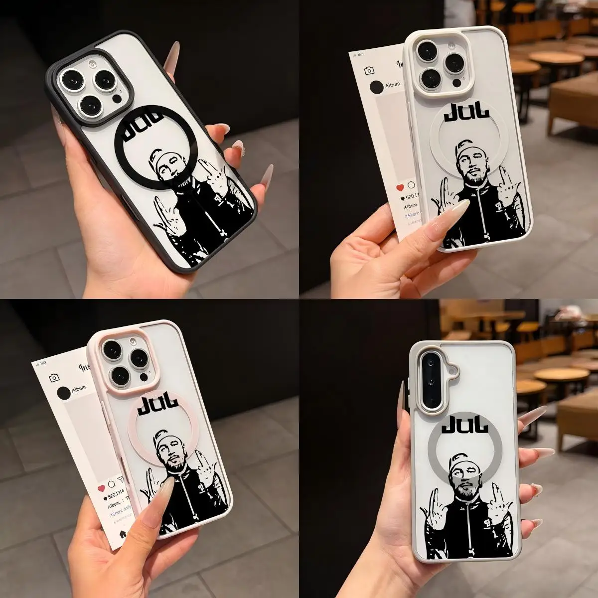 HOT Cases for Samsung Galaxy A17 A27 A37 A57 S26 S25 A16 A36 A56 S24 S23 FE Plus Edge Ultra 4G 5G Acrylic Magnetic JUL Rapper