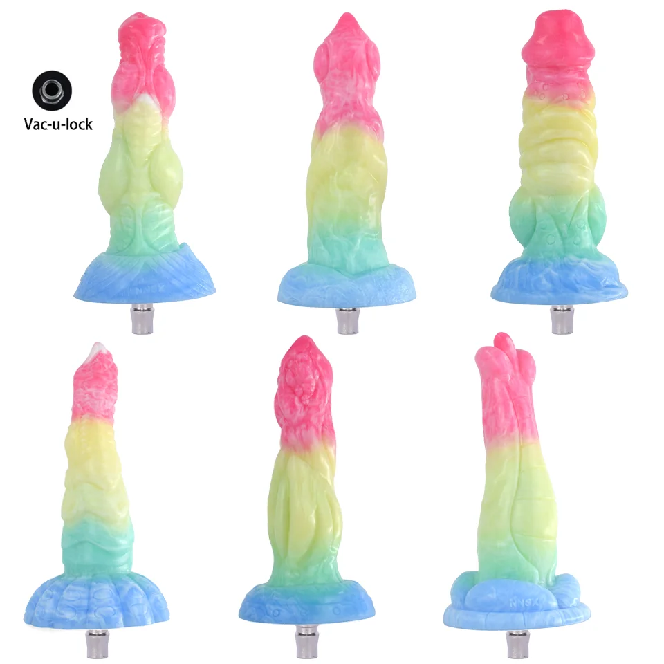 ROUGH BEAST Colorful Dildo for Quick Plug/Vac-u-lock Sex Machine Silicone Animal Dildo Anal Plug Adult SM Game for Women and Men