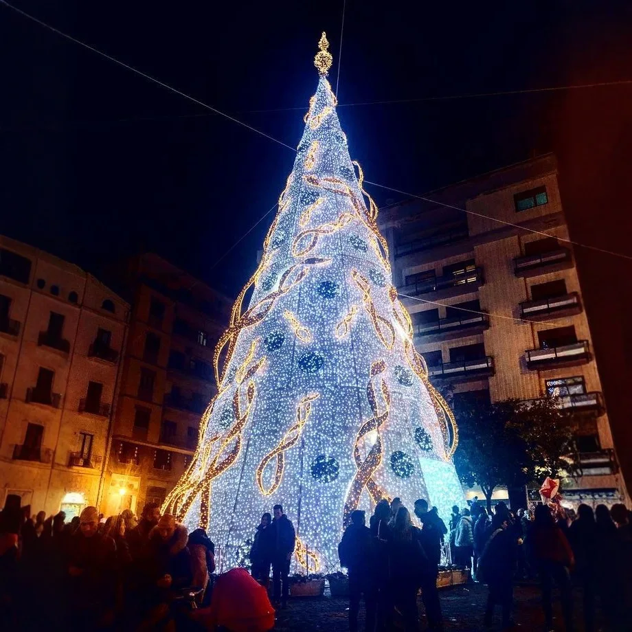 Large Outdoor Frame Christmas Tree with Luminous Lights Decoration for Shopping Malls & Squares, 3-30m, Hot Sale Factory Direct
