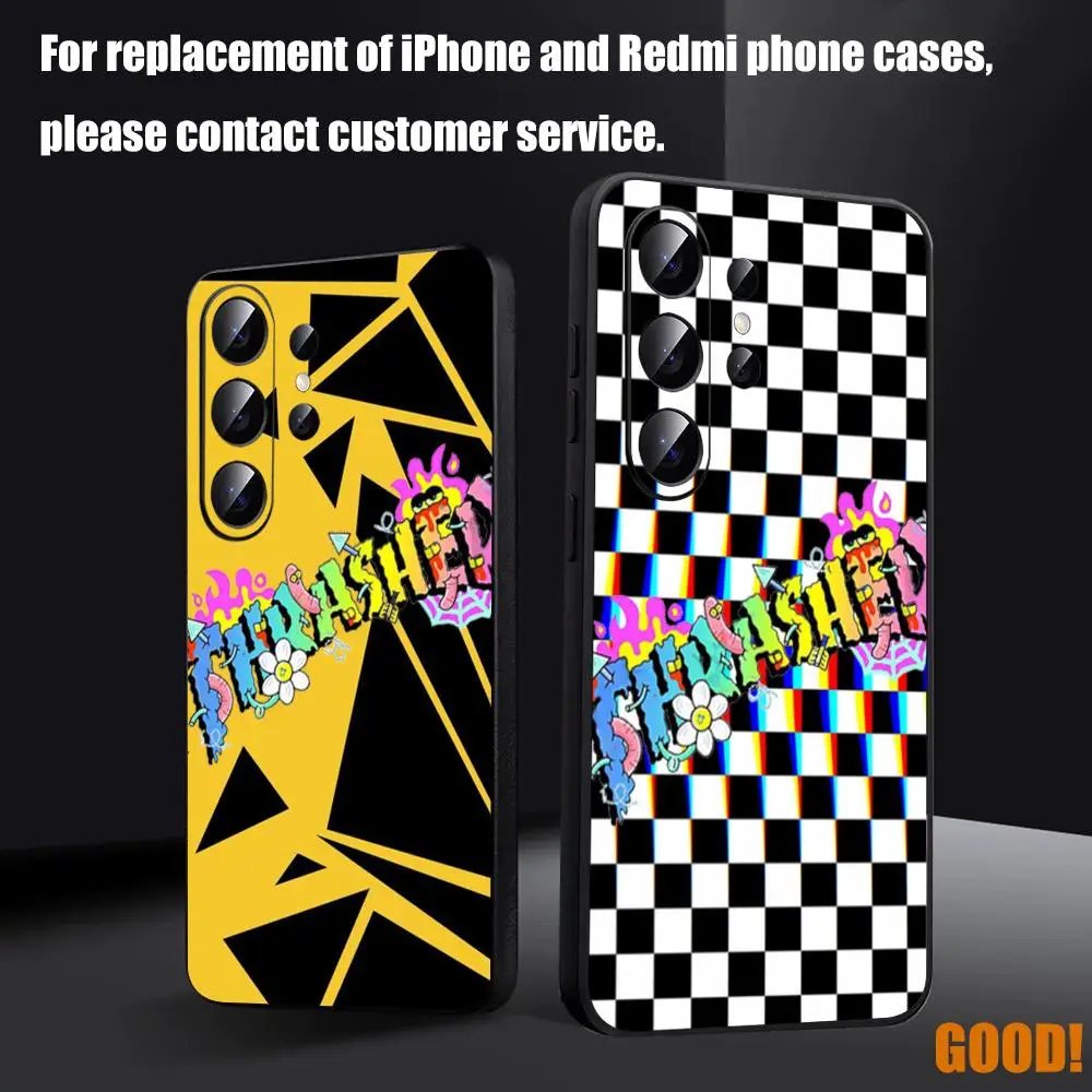T-THRASHERES Phone Case For Samsung Galaxy S26 S25 S24 S23 S22 S21 S20 Plus Ultra Note20 Soft Black