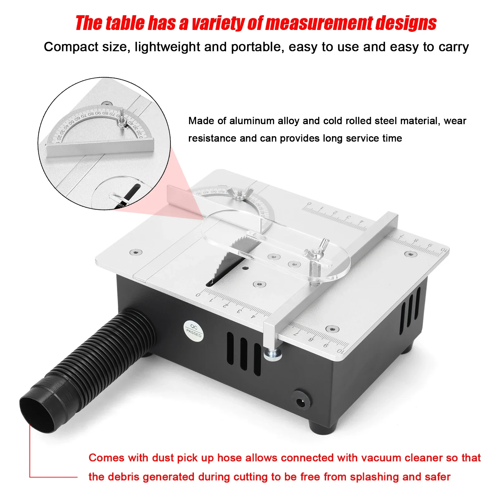 96W Mini Bench Saw Small Household DIY Cutting Machine for Woodworking Table Saws 63mm Blade