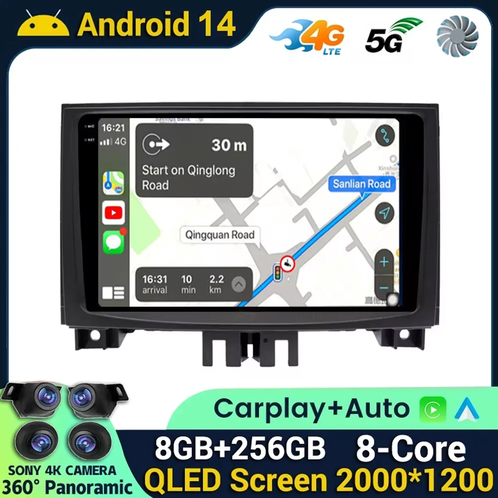 

9 "Android 14 для Mercedes Benz Sprinter Для VW Crafter 2006 - 2016 автомобильное радио Android Авто CarPlay 4G WIFI GPS навигация DSP