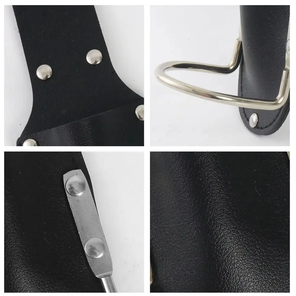 Portable Black Hammer Holder Handy Design PU Leather Drill Belt Clip Durable Portable Waist Bag Handyman